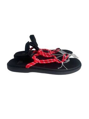 Wild Fable Rope Sandals Size 6 Black Red New Adjustable Straps